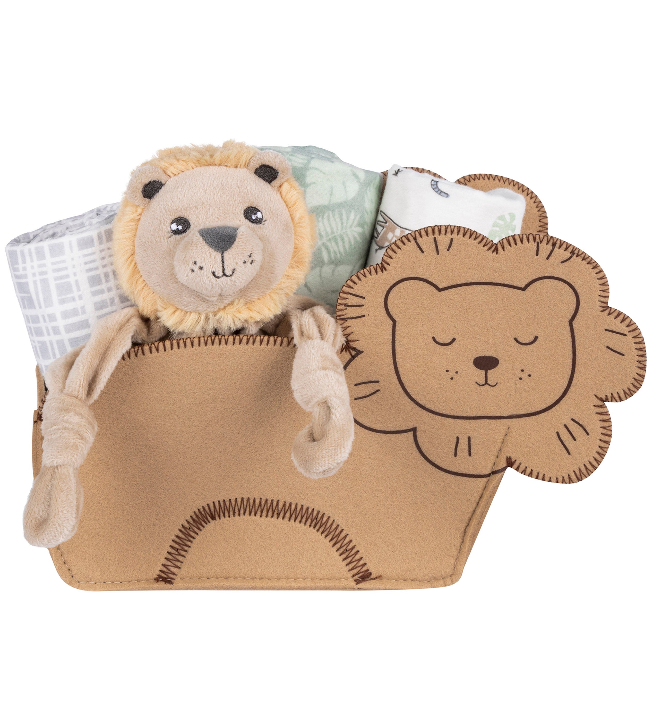 Welcome Baby Lion Shaped 5 Piece Gift Set